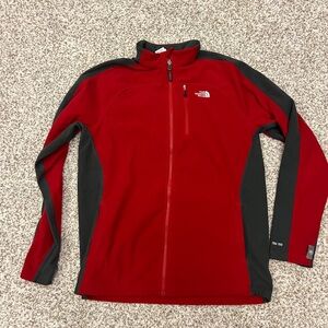 The North Face Red and Charcoal Zip Up Sweatshirt